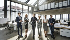 Professionelles Qualitätsmeeting in einem modernen Büro mit strukturierten Prozessen und transparenter Zusammenarbeit