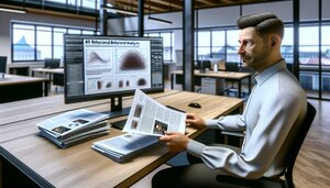 Europäischer Analyst vergleicht Forschungsstudien zur KI-Verhaltensanalyse an einem Schreibtisch in Deutschland